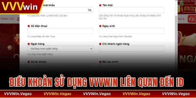 Quy định của VVVwin liên quan đến tài khoản cá cược