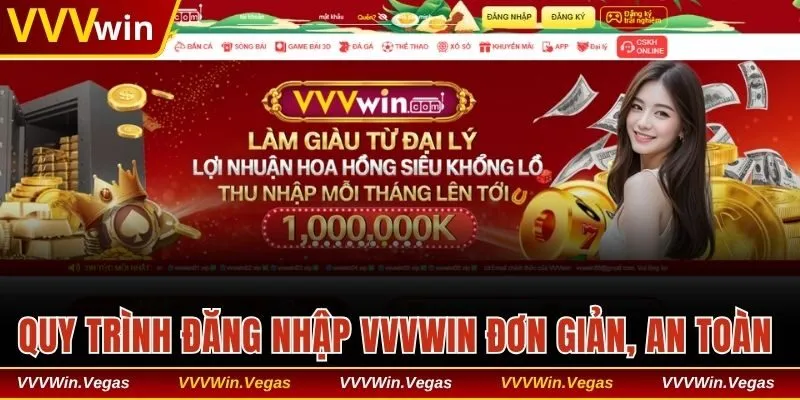 Quy trình đăng nhập VVVwin đơn giản, an toàn tuyệt đối